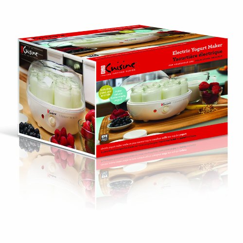 Euro Cuisine YM80 Electric Yogurt Maker Machine with Glass Jars - Promote Gut Health