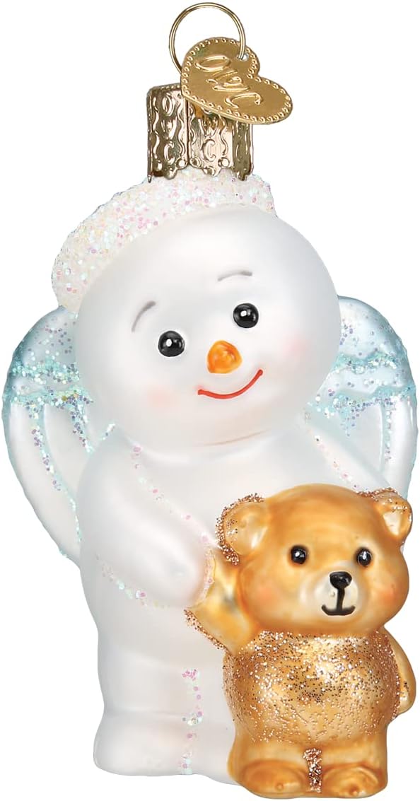 Baby Angel Glass Blown Ornament - Old World Christmas Tree Decor