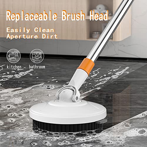 Spin Mop Set with 61-Inch Handle, 5 Refill Heads & Bucket System - Large Floor Cleaning Tool