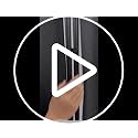 Grezone Black 4-Panel Folding Room Divider - 6 ft Privacy Screen for Home & Office