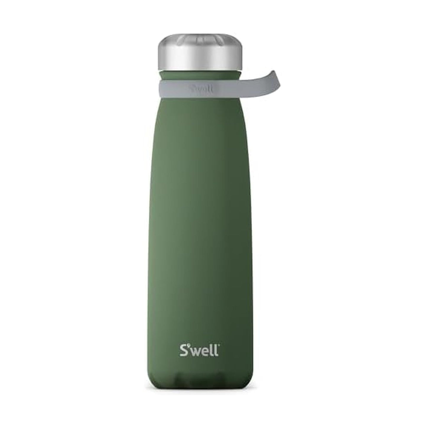 S'well Stainless Steel Traveler With Handle, 40oz, Green Jasper, Triple Layered Vacuum Insulated Containers Keeps Drinks Cold for 60 Hours and Hot for 20, BPA Free, Easy Carrying On the Go