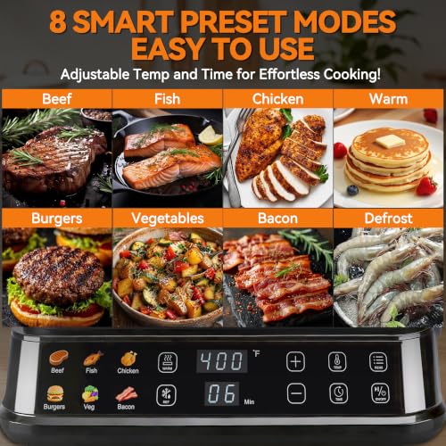Baker’s Friend 6-in-1 Indoor Grill & Electric Griddle Combo, Panini