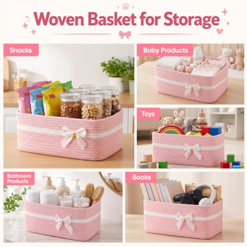 OIASKET Large Gift Basket Empty for Valentine's Day, Christmas, 19L,
