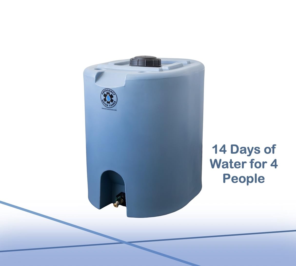 55 Gallon Stackable Emergency Water Storage Tank for Long-Term Drinking Water Heavy-Duty Water Barrel