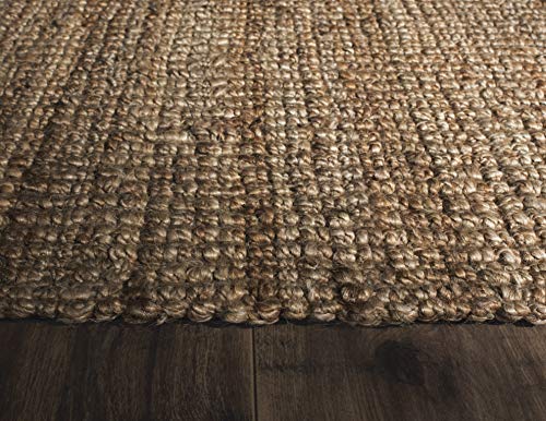 Natural Fiber Runner Rug - 2'6" x 10' Jute Knotted Coastal Style - Natural