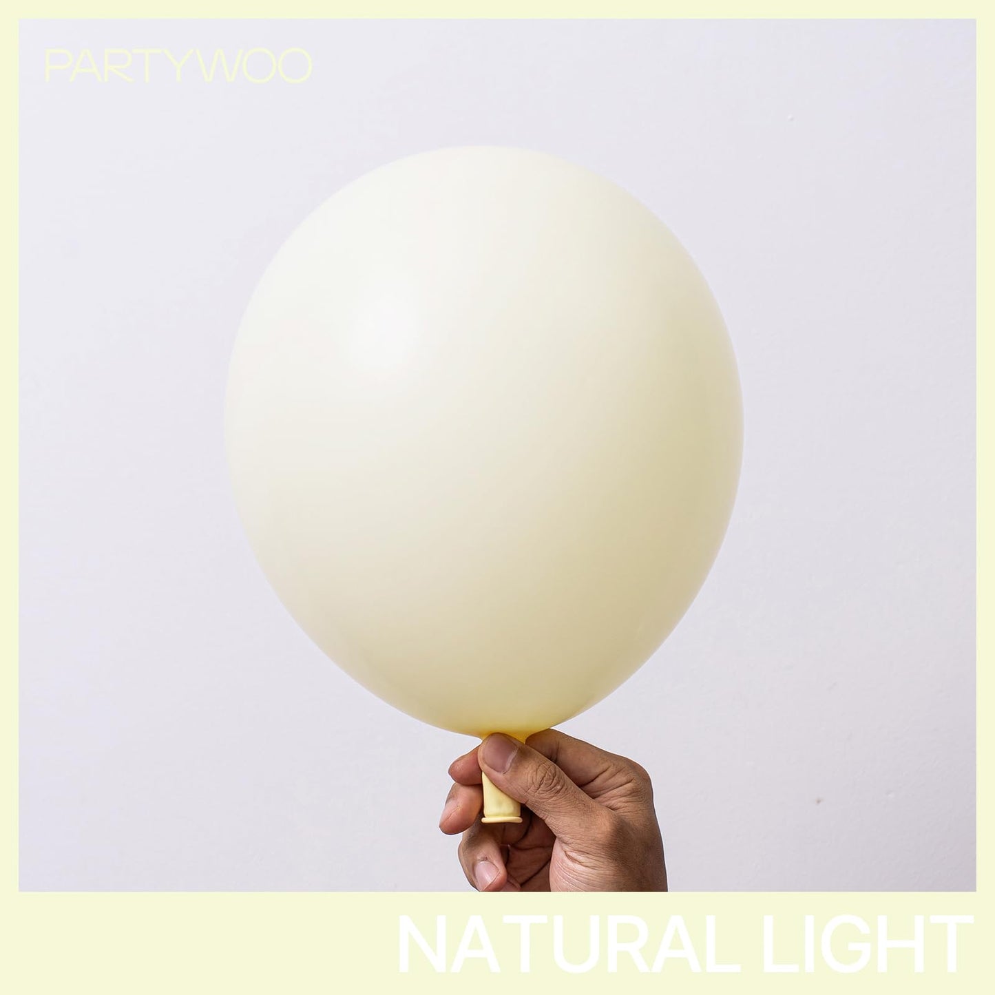 PartyWoo Pastel Yellow Balloons 100 pcs Different Sizes of 36 18 12 10 5 Inch Small Mini Light Pale Yellow Balloon Arch Kit Garland for Baby Shower Easter Birthday Party Decorations Yellow-Q07