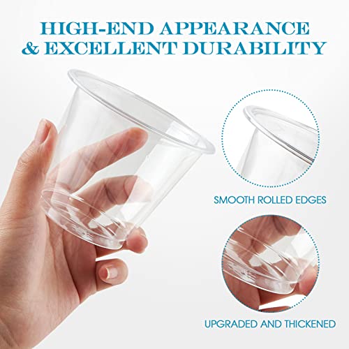 600 Pack 9 oz Clear Plastic Cups Disposable Reusable Tumblers for Party - Variation of 600 / 600pack-9oz