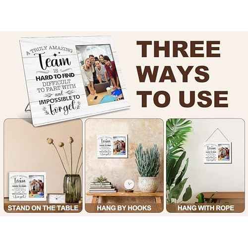 Appreciation Photo Frame, Thank You Gifts For Boss Leader Employee, A Truly Amazing Team Is Hard To Find Picture Frame Gifts For Retirement Christmas Thanksgiving, Team Gifts For Office Decor -51