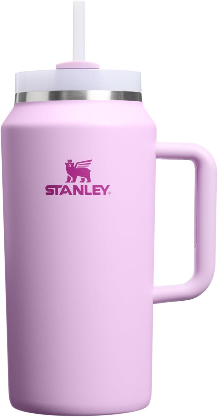 STANLEY Quencher H2.0 Tumbler - 64 oz Insulated Stainless Steel Cup with Handle & Straw | Soft Orchid