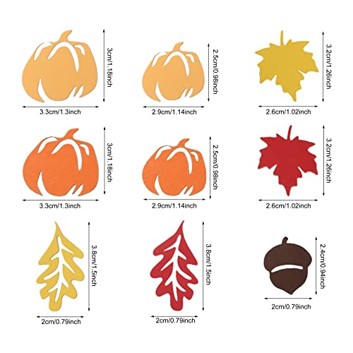 Fall Confetti Kit: Maple Leaf, Pumpkin & Acorn Paper Confetti for Weddings & Parties