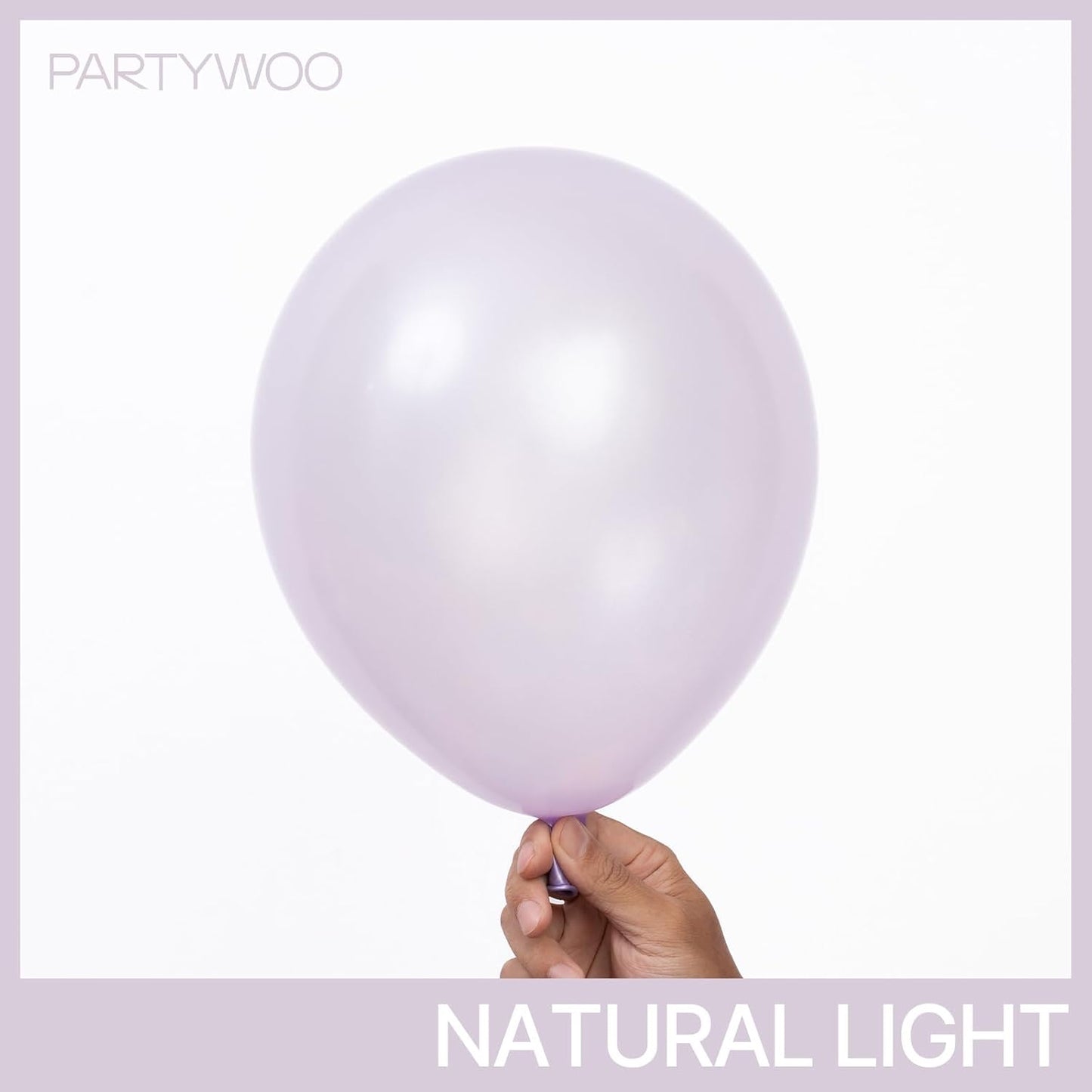 PartyWoo Pearl Lavender Balloons - 140-Piece Pack in 5, 10, 12 Inch Sizes for Bachelorette & Birthday Decor