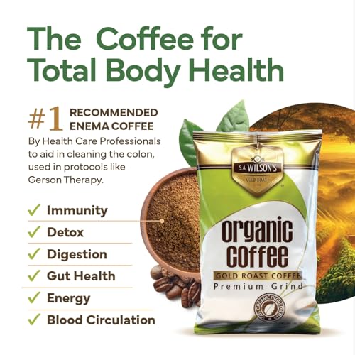 S.A. Wilson's Organic Coffee Enema Powder 1Lb Pack of 2 - Detox & Liver Cleanse