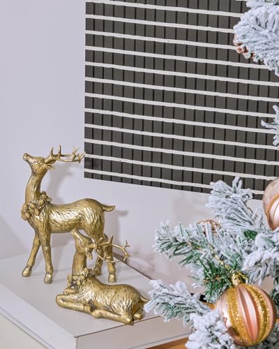 DN Deconation Gold 2-Pack Christmas Reindeer Figurines - Tabletop Decor Set