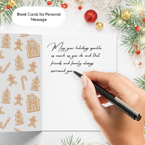 ALY LOU Funny Christmas Card Pack – 20 Cards (5 of each design) Blank Inside