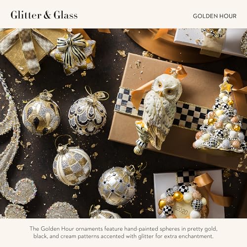 MACKENZIE-CHILDS Glass Ball Ornament Set, Golden Hour