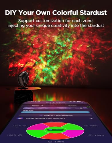 Star Projector Lights with 7-Zone Nebula Effect, Smart Home Compatible