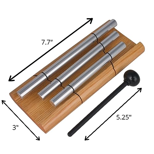 Woodstock Zenergy Hand Chime 7.7 Inch Silver Tuned for Meditation & Yoga