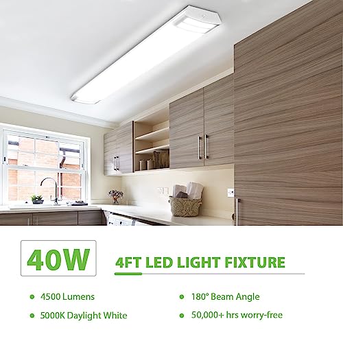 ANTLUX 4ft LED Flush Mount Linear Lights 40W 4500lm Kitchen Light