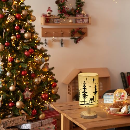 Glooglitter Christmas Lamp Christmas Decor Indoor - 11.6 Inch Rainbow Night Light - Holiday Gift