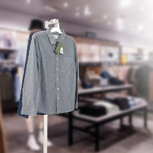 Adjustable White Clothing Display Rack - Single Arm Garment Stand for Retail & Boutique Use