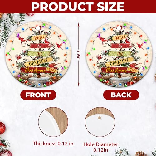 2025 Christmas Ornament - Cardinal is The Greatest Ceramic Ornament ? Celebrating Family This Christmas Ornament, Gift for Family, Friends