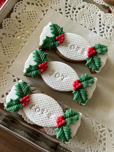 3D Holly Leaf Christmas Cake Mold Silicone Fondant Sugarcraft Decor