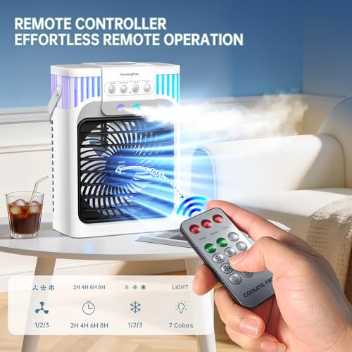 Portable Air Conditioenrs, Evaporative Cooler with Remote Control,