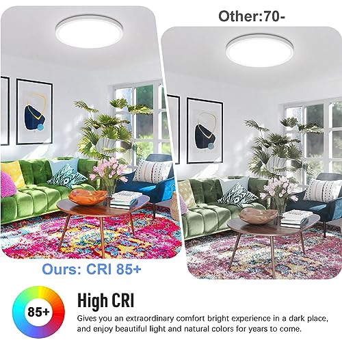 SunRider 4-Pack 12" LED Flush Mount Ceiling Light 5000K, 24W,