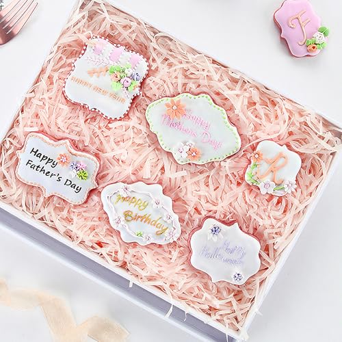 10PCS Stainless Steel Plaque Frame Cookie Cutters - Variety Shapes Fondant Cutters for Baking,Wedding,Birthday,Christmas,Metal Biscuit Molds for DIY Decorations