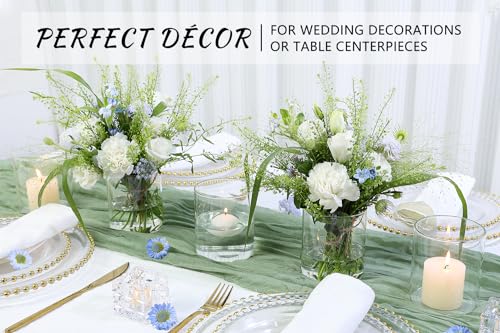 12 Pack 5-Inch Clear Glass Cylinder Vases for Centerpieces and Decor - SUPMIND