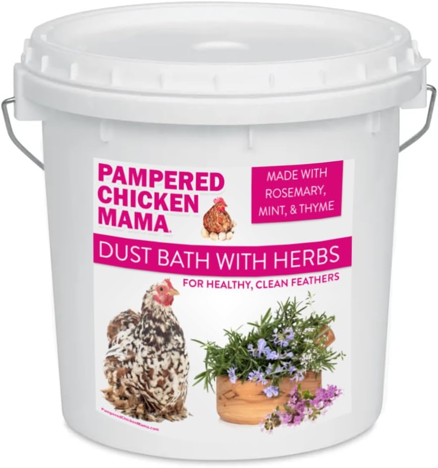 Pampered Chicken Mama Herbal Dust Bath for Clean Feathers - Natural Poultry Supplies (8 lbs)