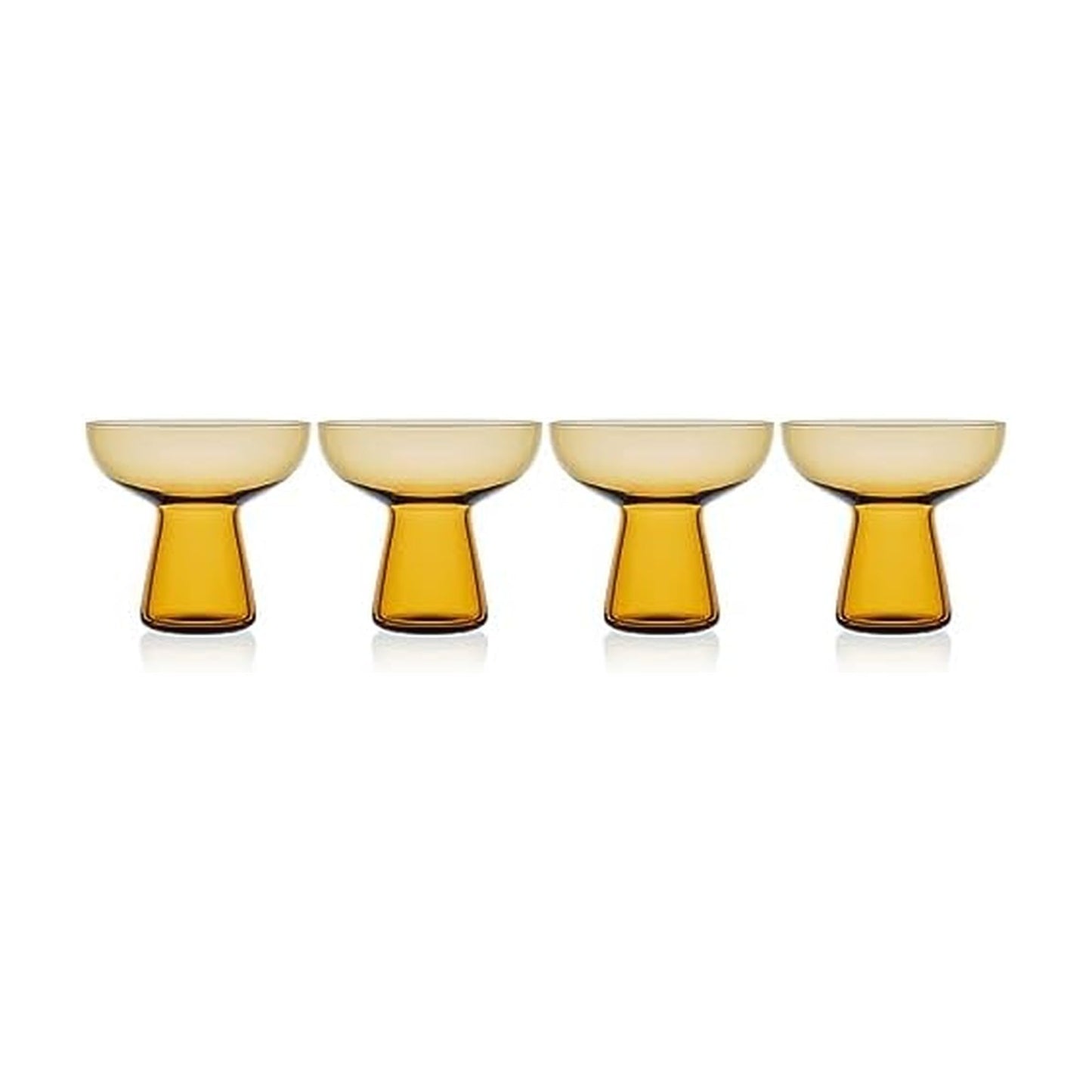 Mikasa Phoebe Margarita Cocktail Glass, Set of 4, Amber