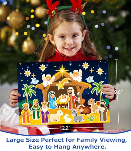 BIZIBAFF A-Style1 Nativity Advent Calendar 2026 Religious Christian Scene