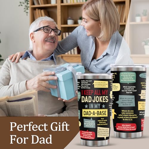 Christmas Gifts for Dad Men£ºDad Joke 20oz Tumbler Birthday Gifts for Dad Men Adults Grandpa Husband Stepfather Present Decorations on Fathers Day Christmas Thankgiving