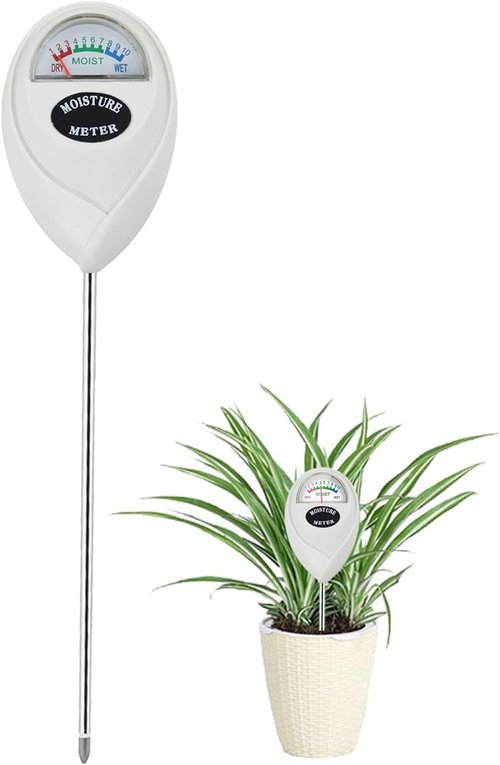 Censinda Soil Moisture Meter - Accurate Hygrometer for Indoor & Outdoor Plant Care | No Battery Needed, White