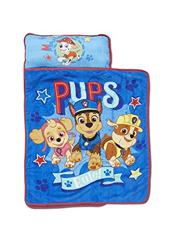 Paw Patrol Toddler Nap Mat Set - Pups Rule Theme with Pillow & Plush Blanket - Boys & Girls Ages 3+ (Pack of 1)