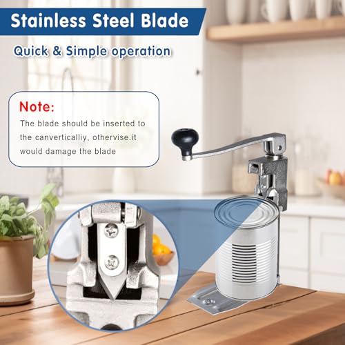 Heavy Duty Commercial Can Opener for Large Cans Up to 13 Inches Tall - Industrial Kitchen Tool with Stainless Steel Blade & Stable Base - Variation: Commercial Can Opener