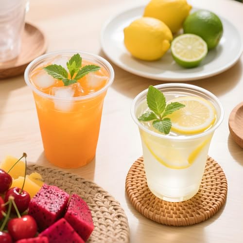 SIUQ 2000 Pack 12 oz Clear Plastic Cups, Bulk Disposable Water Cups
