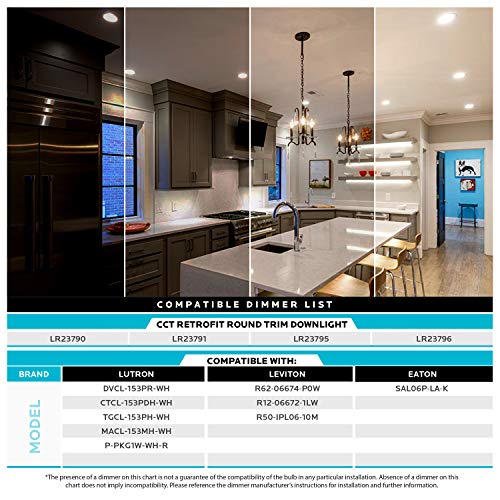 6 Pack 4 Inch Dimmable LED Recessed Can Lights with 5 Color Temperatures - 10W 750 Lumens