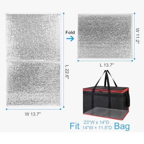 Bodaon Catering Bag with Removable Hard Bottom, XXX-Large, 2Pk, Black