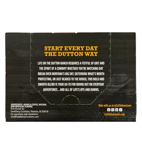 Maple Bourbon Medium Roast Coffee Pods - Yellowstone 12 Pack of 36 Recyclable Single Serve Cups