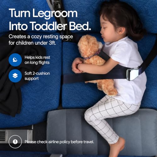 Inflatable Travel Foot Rest for Airplanes & Cars - Adjustable Kids Bed & Leg Support