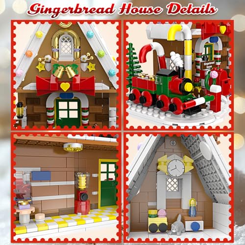 Letapapa 2026 Gingerbread House Advent Calendar Building Set with LED Lights