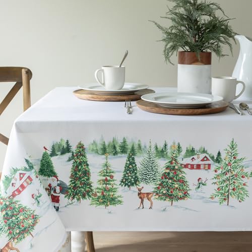Benson Mills Christmas Wonderland Rectangular Tablecloth 60 x 104 Inches - Holiday Decor