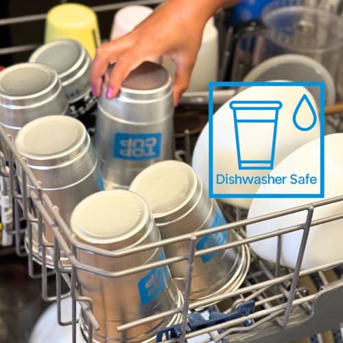 Top Cup Aluminum Party Cups, Stealth Design, 12oz, 50 Count