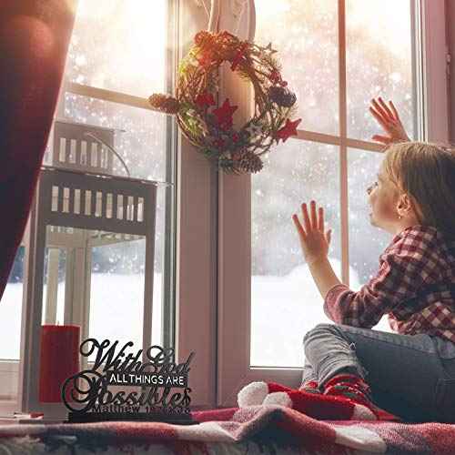 Jetec Inspirational Table Art with God All Things Are Possible Positive Sign Home Table Decoration, Motivational Centerpieces Letter Sign Wooden for Faith Motivational Decor (with Lord Possible)