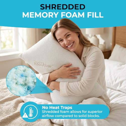 Xtreme Comforts Memory Foam Pillows | GREENGUARD Certified Shredded