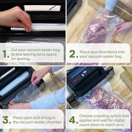 Vacuum Sealer Bags and Rolls Variety Pack - Clear Food Storage Set