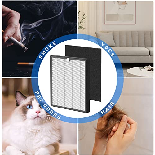 Fizerneer 4-Pack HEPA & Activated Carbon Filters for ProHEPA 9000 Air Purifier