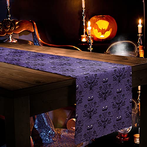 Halloween Table Runner 13x70in Fabric Decor for Wedding Birthday Baby Shower